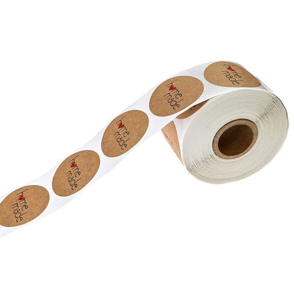 500 Home Made Kraft wafer Stickers labels - Picture 3 of 6
